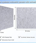 Image showing 12x12 inch 18 Pack Gray Acoustic Panels 12 By 12 Inch High Density Soundproof Wall Pads for quick install.