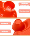 Close-up of 12 Piece Chip and Dip Serving Platter Set BPA Free Plastic Snack Trays With Built In Sauce Compartments showing non-slip design.