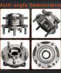 Front Wheel Hub And Bearing Assembly For Hyundai And Kia 5 Lug Without Abs Fits Nexo 19 23 Sonata 15 19 Tucson 16 21 Veloster N 20 22 Cadenza 17 20 Optima 16 20 Sportage 17 21 Replacement With Durable Build And Kyodo Yushi AF-I Grease