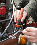 Using Cordless Soldering Iron With Rechargeable Lithium Ion Battery Portable Compact Tool For On The Go Soldering on vehicle wiring
