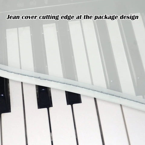 Keyboard Dust Cover For 88-Key Digital Pianos And Keyboards, Waterproof Transparent Piano Cover displayed on keys
