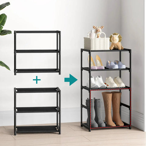 Super Lightweight Three Tier Mini Shoe Rack Freestanding Compact Floor Shelf For Tiny Closets College Dorms Narrow Entryways And Super Tight Apartment Spaces That Actually Fit