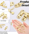 Hella Smooth Swing Arm Latches For Jewelry Boxes Top Shelf Antique Gold Clasps With No Sweat Setup On Mini Cabinets And Craft Drawers Totally Legit Vintage Hardware showcasing lock design and rust-proof features.