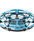 DR159 Satellite Obstacle Avoidance Drone Neon Blue With Infrared Sensors For Safe Flights Beginner Friendly Mini Quad Copter
