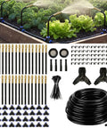 Smart 200 Foot Drip Irrigation Kit With 36 Pro Grade Adjustable Copper Nozzles for Raised Beds Garden Includes Tubing and Clips