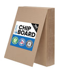 Stack of 8.5 X 11 Inch Chipboard Sheets, 100 Sheets Of 22-Point Kraft Board For Crafts And DIY Projects shown from the side angle.