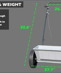 60 Pound Walk Behind Drop Spreader With 15000 Square Feet Coverage Adjustable Drop Rate Durable Composite Hopper Easy To Clean