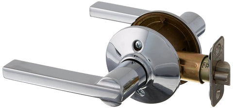 Latitude Storeroom Door Lever Set For F Series Bright Chrome Finish exterior lever always locked, interior lever always unlocked