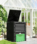 80 Gallon Outdoor Tumbling Compost Bin With Aeration Vents For Backyard Garden No Fuss Heavy Duty PP Tumbler
