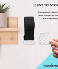 Heavy Duty Rubber Door Stoppers Set Of 6 For Carpet Hardwood Concrete And Tile Doors Wedges That Grip And Stay Put To Stop Slams And Drafts In Gray Home Improvement Essentials, adhesive storage clip on wall.