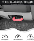 Pink Front Bumper Tow Hook Covers For F-150 2009 To 2025 Exterior Accessories Set Of 2 shown installed on truck bumper