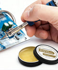 10g No Clean Solder Flux Paste Yellow Wetting Formula For Electronics Soldering Improves Weldability And Insulation Leaves Minimal Residue With Low Smoke Odor Free Solder Grease For DIY Hobbyists And Pros, tin open