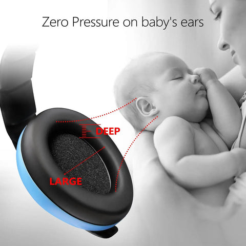 Baby Ear Protection Headphones With Noise Canceling Earmuffs For Infants Ages 3 Months To 3 Years Blue Keeps Your Little One Chill And Sleepy At Loud Outdoor Events