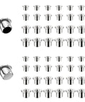 48 Piece Metal Dowel Center Pins Set For Pro Grade Woodworking With Four Sizes Chromed Finish Rust Resistant Dowels