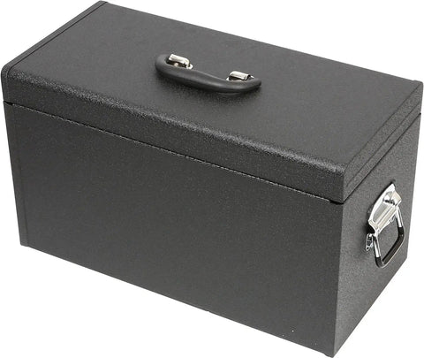 Black case for ChromePlus Universal Tool Set, 99 Piece Gear With One Quarter Inch And One Half Inch Drive Bits, shown closed