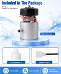 1000W Portable Micro Hydroelectric Generator With Water Turbine, Dual 110V And 220V Output, PVC connector, and female plug