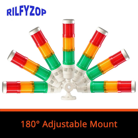 Industrial Signal Tower Light With Multi Color Led Indicator And Built In Buzzer for high brightness alerts, adjustable mount
