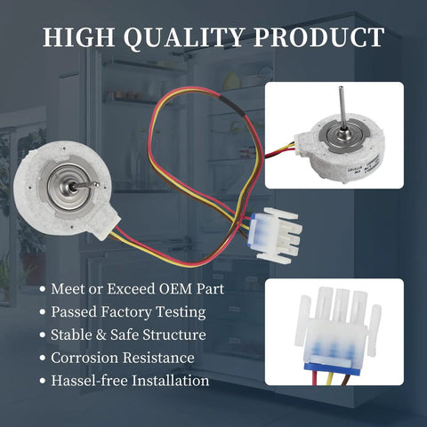 Refrigerator Evaporator Fan Motor Replacement For Frigidaire Kenmore Electrolux Plug And Play Drop In Replacement With PS11775846