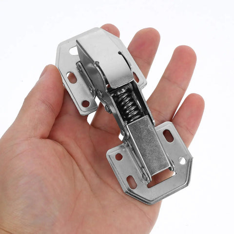 Heavy Duty Stainless Steel Cabinet Door Hinges Featuring Killer Soft Close Hydraulic Buffer Damper For Wardrobes And Cupboards in hand.