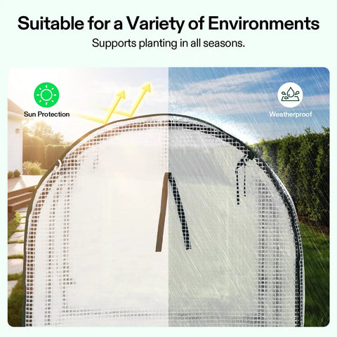 Grab-And-Go Portable Mini Greenhouse 47x23x23-Inch For Indoor Or Outdoor Plant Growing, PE Cover With Roll-Up Zipper Door, Sturdy Powder-Coated Steel Frame, Easy Setup Garden Shelter For Seedlings And Veggies