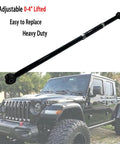 Beefy Rear Adjustable Panhard Track Bar for 0 to 4 Inch Lift Fits 2009-2024 Ram 1500 and 2020-2024 Jeep Gladiator Heavy Duty Steel 3 Inch Suspension Trackbar Kit, black steel bar