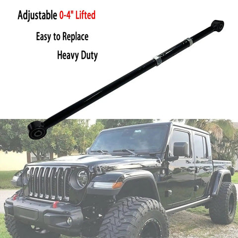 Beefy Rear Adjustable Panhard Track Bar for 0 to 4 Inch Lift Fits 2009-2024 Ram 1500 and 2020-2024 Jeep Gladiator Heavy Duty Steel 3 Inch Suspension Trackbar Kit, black steel bar