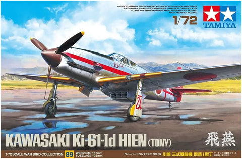 1/72 Kawasaki Ki-61 Id Hien Plastic Model Aircraft Kit With Elongated Nose And Slimline Fuselage box art