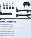 Front Steering Suspension Kit For 2005 2016 Ford F 250 F 350 Super Duty 4x4 Heavy Duty Includes Upper And Lower Ball Joints Outer Tie Rods Drag Link And Adjustment Sleeve Nine Piece Complete Front End Upgrade showing kit contents