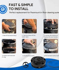 Six Port Module Kit Replacement For In Floor Pool Valve With Valve Shell O Ring 004302440800 Replacement Part That Plays Nice With PCC 2000 Paddock Cyclean Pool Valet PV3 Vanquish Vantage Andrews Advantage Systems, black valve module and O-ring