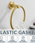 Wall Mounted Brushed Gold Towel Ring Crafted From Solid 304 Stainless Steel Rustproof And Built Tough For Bathroom Decor Or Kitchen Sink Station That Holds Up Under Pressure While Looking Fresh And Making Your Space Pop.