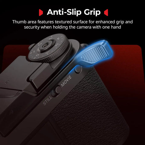 Fujifilm X Half Thumb Grip With Anti Slip Textured Surface And Built In Silicone Pads For Stable One Hand Handling