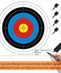 50 Piece Archery Target Papers Set With 8 Plastic Target Face Pins And Marker Pen for Backyard Practice Bow and Crossbow Targets
