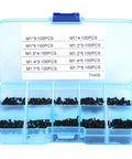 1000 Piece Stainless Steel Self Tapping Screw Kit M1 To M1.7 For Eyeglasses Watches Laptops Cameras And RC Repairs Go To Multi Purpose Assortment With Anti Rust Finish in blue container