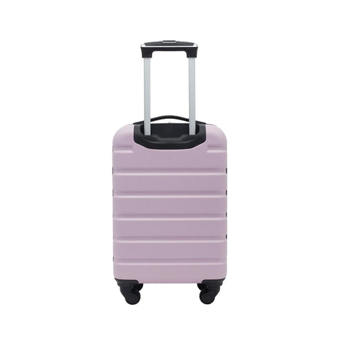 Lilac 22-inch hardside spinner carry-on luggage with telescoping handle and four spinner wheels