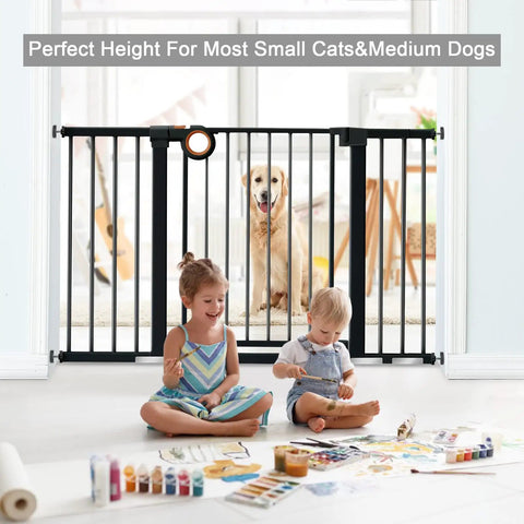Extra Wide Baby Gate For Stairs And Doors 29.93 To 51.5 Inches With Auto Close Door Pressure Mount Kid And Pet Proof Gate 30 Inch Tall