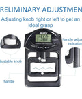 Digital Hand Dynamometer Grip Strength Meter With Auto Capture Electronic Hand Grip Power 198 Lbs 90 Kgs Black front view