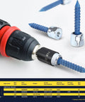 Vertical Threaded Rod Anchor For Concrete And Steel With Zinc Finish 5/16 X 1-3/4 Inch Screw Fits 3/8 Inch Rod Case-Hardened Drill