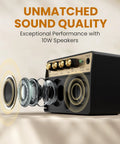 Compact 10W Bluetooth Guitar Amp For Practice With Dual Clean And Distortion Channels Rechargeable Mini Amp Side View