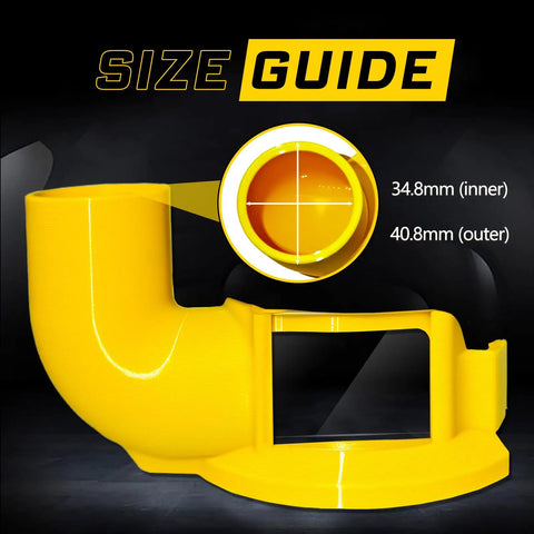 Dust Extraction Hose Adapter For 27mm Hose With Tool Free Snap On Design Vacuum Port Fits 34.8mm Inner And 40.8mm Outer