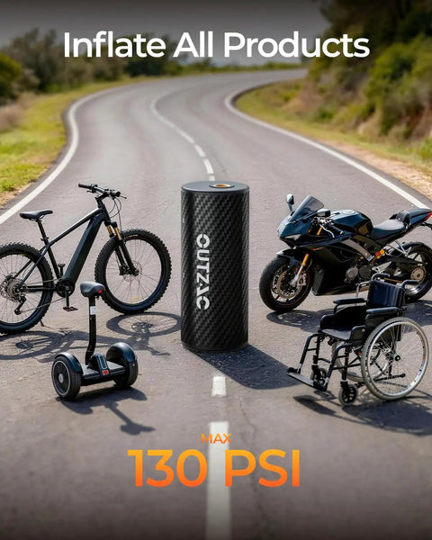 Jet Mini Bike Pump 20 Second Fast Inflate Electric Bicycle Pump With Gauge 130 PSI Portable Tire Inflator For Road Bikes Motorcycles And Sports Balls Presta And Schrader Compatible On The Go