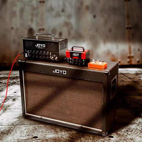 BanTamp XL Mini 20W Guitar Amp Head With Bluetooth on speaker cabinet