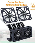 Beefed-Up Dual 30MM RC Car Cooling Fans With Aluminum Heatsink For 40 To 42mm Brushless Motors and carbon fan covers