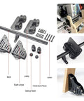 Rolling Library Ladder Rail Kit With Sliding Hardware No Ladder Round Tube Track System for Mobile Garage Closet Wall