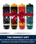 NFL Football Squeeze Bottle 32 Ounce Hydration Bottle For Sports Kids And Adults Easy Squeeze Design Fan Favorite Bottles