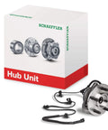 Single 102026 Hub Assembly Wheel Bearing Generation 3 - Sealed Pre-Greased Hub Unit displayed with box and cable