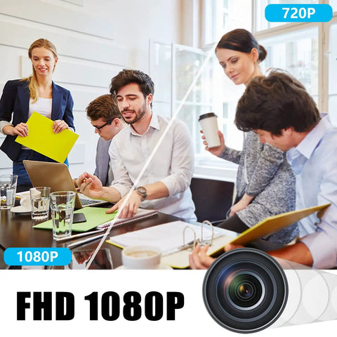 Colleagues in meeting room illustrating 64GB Camera Pen 1080P Hidden Spy Camera With Motion Detection Portable Security Pen use.