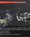 Heavy Duty Aluminum Cooling System Replacement Kit For Jaguar And Land Rover 2010 To 2020 3.0L 5.0L Engines components layout.