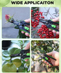 6 Inch Pruning Shears For Razor Sharp Precision Cuts With Easy Grip And High Carbon Steel Blades Nonstick Coating Safety Lock Garden Clippers For Flowers, Plants, Fruits, And Herbs trimming plants.