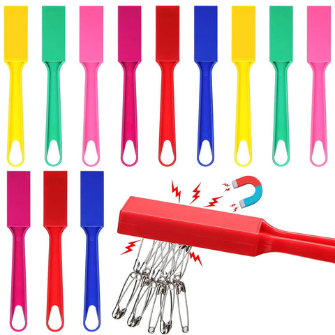 Colorful Magnetic Wands Set For Classroom Learning Hands On 12 Piece Rainbow 8 Inch Wands For Preschool Science Experiments Education Toys And Bingo Games In Six Bright Colors For Kid Friendly Learning, showing assorted colored wands.