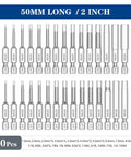 30 Piece Hex Head Allen Wrench Drill Bit Set With One Quarter Inch Shank Metric And SAE S2 Steel Bits Magnetic Tips 50mm Long